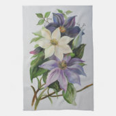 Lila Clematis vijn Acrylverf Theedoek (Verticaal)