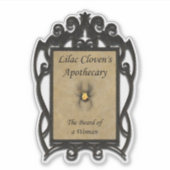 Lila Cloven's Apothecary: Baard van een vrouw Sticker (Voorkant)