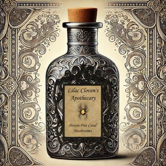 Lila Cloven's Apothecary: Gifvuur Koraal Sticker