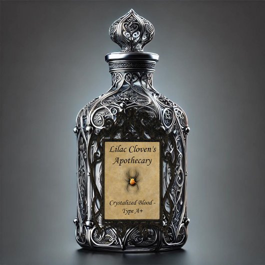 Lila Cloven's Apothecary: Kristalliseerde Bloed A+ Sticker