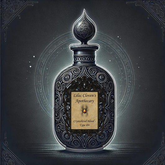 Lila Cloven's Apothecary: Kristalliseerde Bloed B+ Sticker