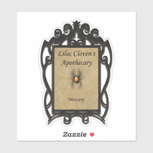 Lila Cloven's Apothecary: Mercurius Sticker (Vel)