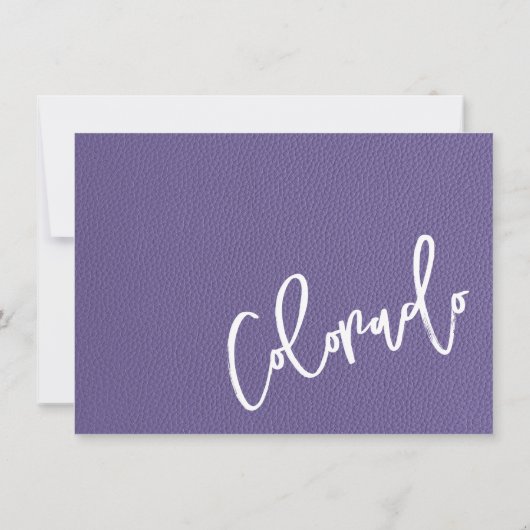 Lila Colorado Passport bedankpas Bedankkaart (Achterkant)