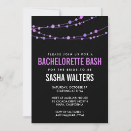 Lila Confetti Bachelorette Kaart