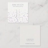 Lila Confetti  Haarklapbeeldscherm voor Waterverf Vierkante Visitekaartje (Voorkant / Achterkant)