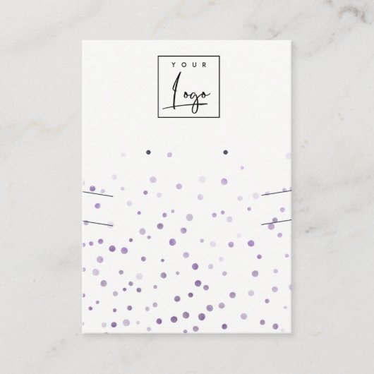 Lila Confetti-Logo-waterzuiveringsKetting Visitekaartje (Voorkant)