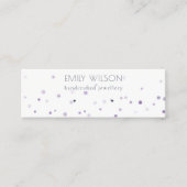 Lila Confetti-staafscherm voor Waterverf Mini Visitekaartje (Voorkant)