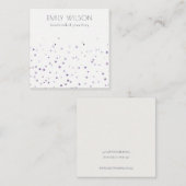 Lila Confetti-staafscherm voor Waterverf Vierkante Visitekaartje (Voorkant / Achterkant)