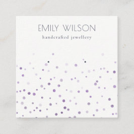 Lila Confetti-staafscherm voor Waterverf Vierkante Visitekaartje