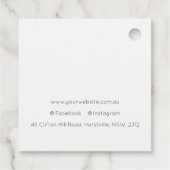 Lila Cottage Tuin Bloemen Bunch Business Bedankjes Labels (Achterkant)