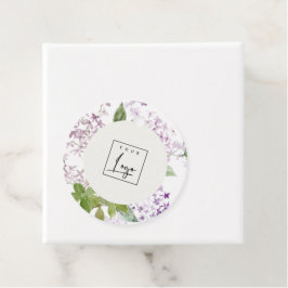 Lila Cottage Tuin Bloemen Bunch Logo Business Bedankjes Labels