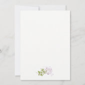 Lila Cottage Tuin Waterverf Bloemen Bunch Notitiekaartje (Achterkant)
