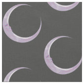 Lila Crescent Moon Fabric Stof (Close Up)