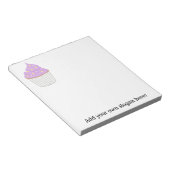 Lila Cupcake - Een snoepje speciaal maken Notitieblok (Schuin)