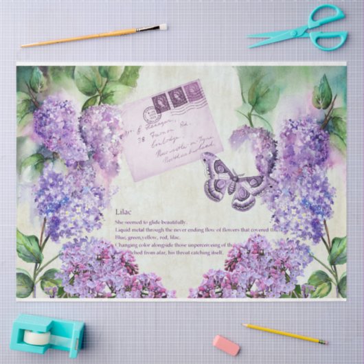 Lila dagen Ontwerpserie 5 Weefselpapier Tissuepapier (Craft)