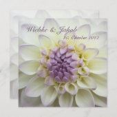 Lila Dahlie • Hochzeits-Einladung Kaart (Voorkant / Achterkant)