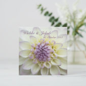 Lila Dahlie • Hochzeits-Einladung Kaart (Staand voorkant)