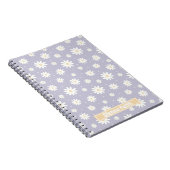 Lila Daisy Floral Custom Notitieboek (Rechterzijde)