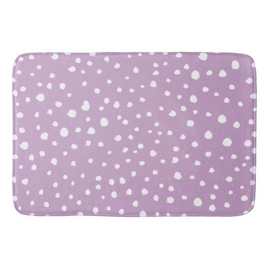 Lila Dalmatische Spots, Dalmatische Stippen, gecit Badmat (Voorkant)