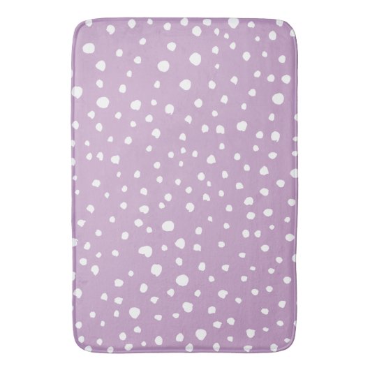 Lila Dalmatische Spots, Dalmatische Stippen, gecit Badmat (Voorkant Verticaal)