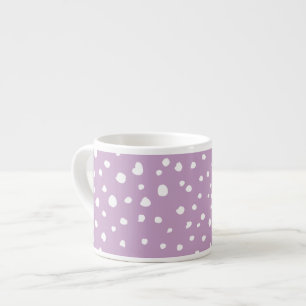 Lila Dalmatische Spots, Dalmatische Stippen, gecit Espresso Kop