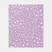 Lila Dalmatische Spots, Dalmatische Stippen, gecit Fleece Deken (Voorkant)