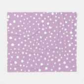 Lila Dalmatische Spots, Dalmatische Stippen, gecit Fleece Deken (Voorkant (Horizontaal))
