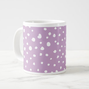 Lila Dalmatische Spots, Dalmatische Stippen, gecit Grote Koffiekop