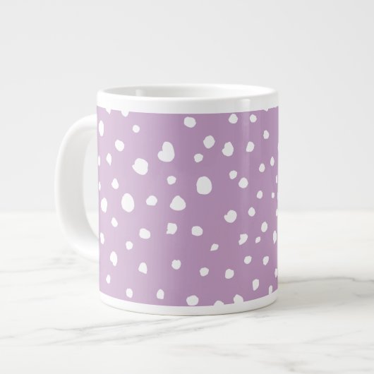 Lila Dalmatische Spots, Dalmatische Stippen, gecit Grote Koffiekop (Links)