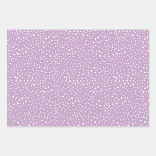Lila Dalmatische Spots, Dalmatische Stippen, gecit Inpakpapier Vel (Voorkant 2)