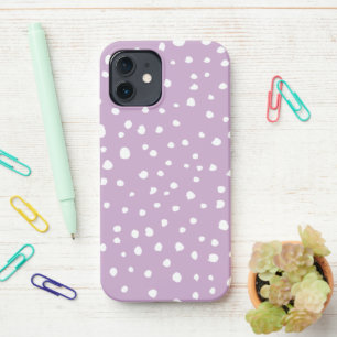 Lila Dalmatische Spots, Dalmatische Stippen, gecit iPhone 12 Hoesje