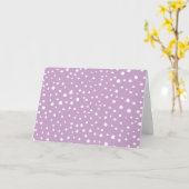 Lila Dalmatische Spots, Dalmatische Stippen, gecit Kaart (Gele Bloem)