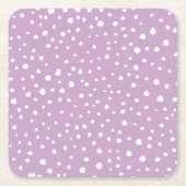 Lila Dalmatische Spots, Dalmatische Stippen, gecit Kartonnen Onderzetters (Voorkant)