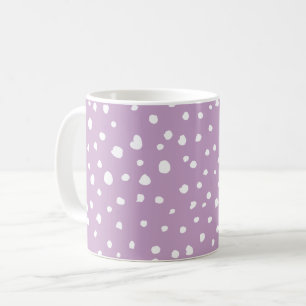 Lila Dalmatische Spots, Dalmatische Stippen, gecit Koffiemok