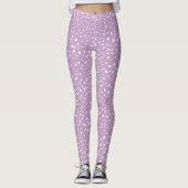 Lila Dalmatische Spots, Dalmatische Stippen, gecit Leggings (Voorkant)