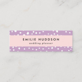 Lila Dalmatische Spots, Dalmatische Stippen, gecit Mini Visitekaartje