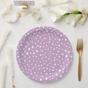 Lila Dalmatische Spots, Dalmatische Stippen, gecit Papieren Bordje