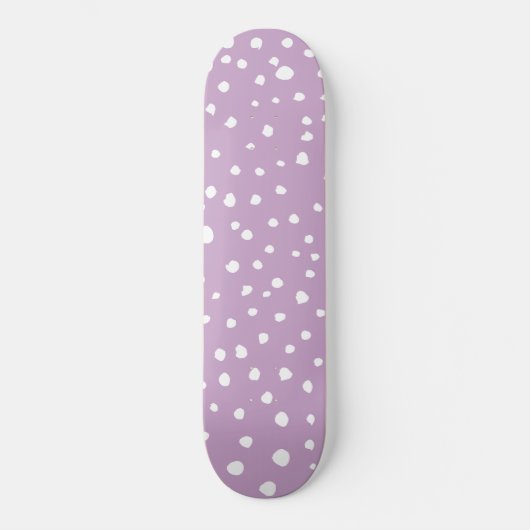 Lila Dalmatische Spots, Dalmatische Stippen, gecit Persoonlijk Skateboard (Voorkant)