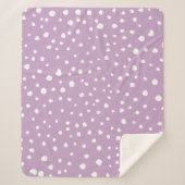 Lila Dalmatische Spots, Dalmatische Stippen, gecit Sherpa Deken (Voorkant)