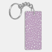 Lila Dalmatische Spots, Dalmatische Stippen, gecit Sleutelhanger (Voorkant Links)