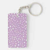 Lila Dalmatische Spots, Dalmatische Stippen, gecit Sleutelhanger (achterkant)