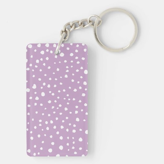 Lila Dalmatische Spots, Dalmatische Stippen, gecit Sleutelhanger (achterkant)