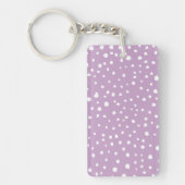 Lila Dalmatische Spots, Dalmatische Stippen, gecit Sleutelhanger (Voorkant)