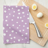 Lila Dalmatische Spots, Dalmatische Stippen, gecit Theedoek (Quarter Fold)