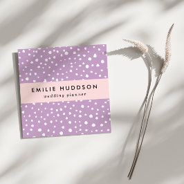 Lila Dalmatische Spots, Dalmatische Stippen, gecit Vierkante Visitekaartje