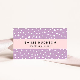 Lila Dalmatische Spots, Dalmatische Stippen, gecit Visitekaartje