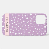 Lila Dalmatische Vlekken, Dalmatische Stippen, Jou Case-Mate iPhone Case (Achterkant (horizontaal))