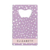 Lila Dalmatische Vlekken, Dalmatische Stippen, Jou Creditkaart Flessenopener (Achterkant)