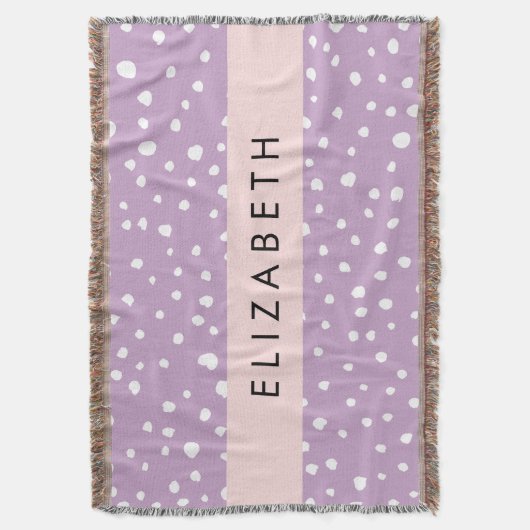 Lila Dalmatische Vlekken, Dalmatische Stippen, Jou Deken (Voorkant Verticaal)