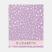Lila Dalmatische Vlekken, Dalmatische Stippen, Jou Fleece Deken (Voorkant)